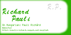 richard pauli business card